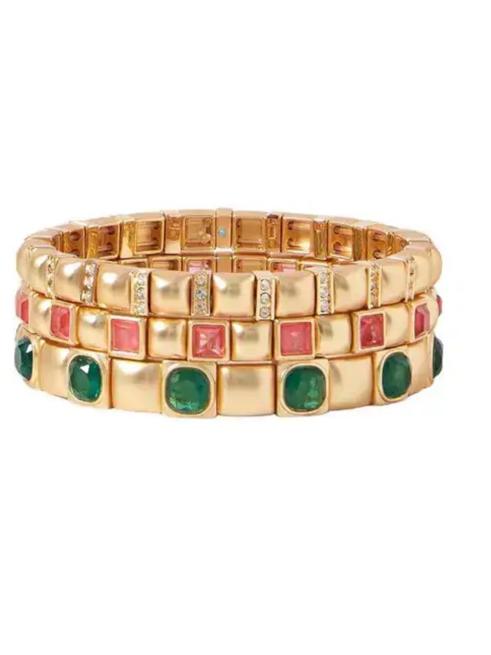 NWT Roxanne Assoulin jeweled bracelets set of three